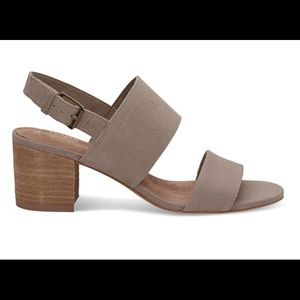 TOMS Poppy Sandal Desert Taupe Suede/Hemp